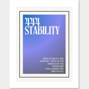 Angel Number 444: Stability Serenity Posters and Art
